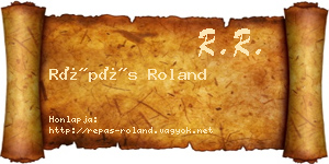 Répás Roland névjegykártya